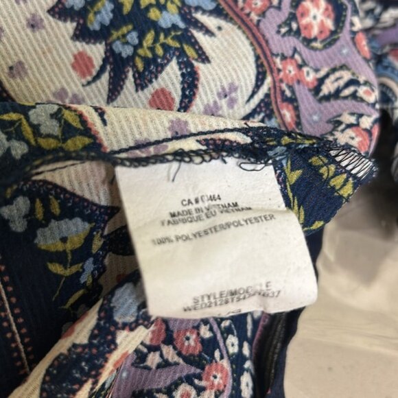 Luxology Cold Shoulder Bohemian Pattern High Low Bloe Size L Hippy Girl - Picture 5 of 5